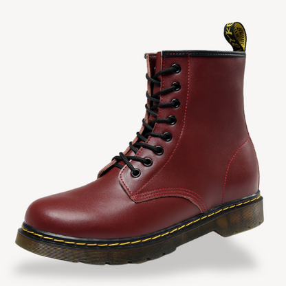 Tough Leather Military Boots - Waterproof Ankle Footwear