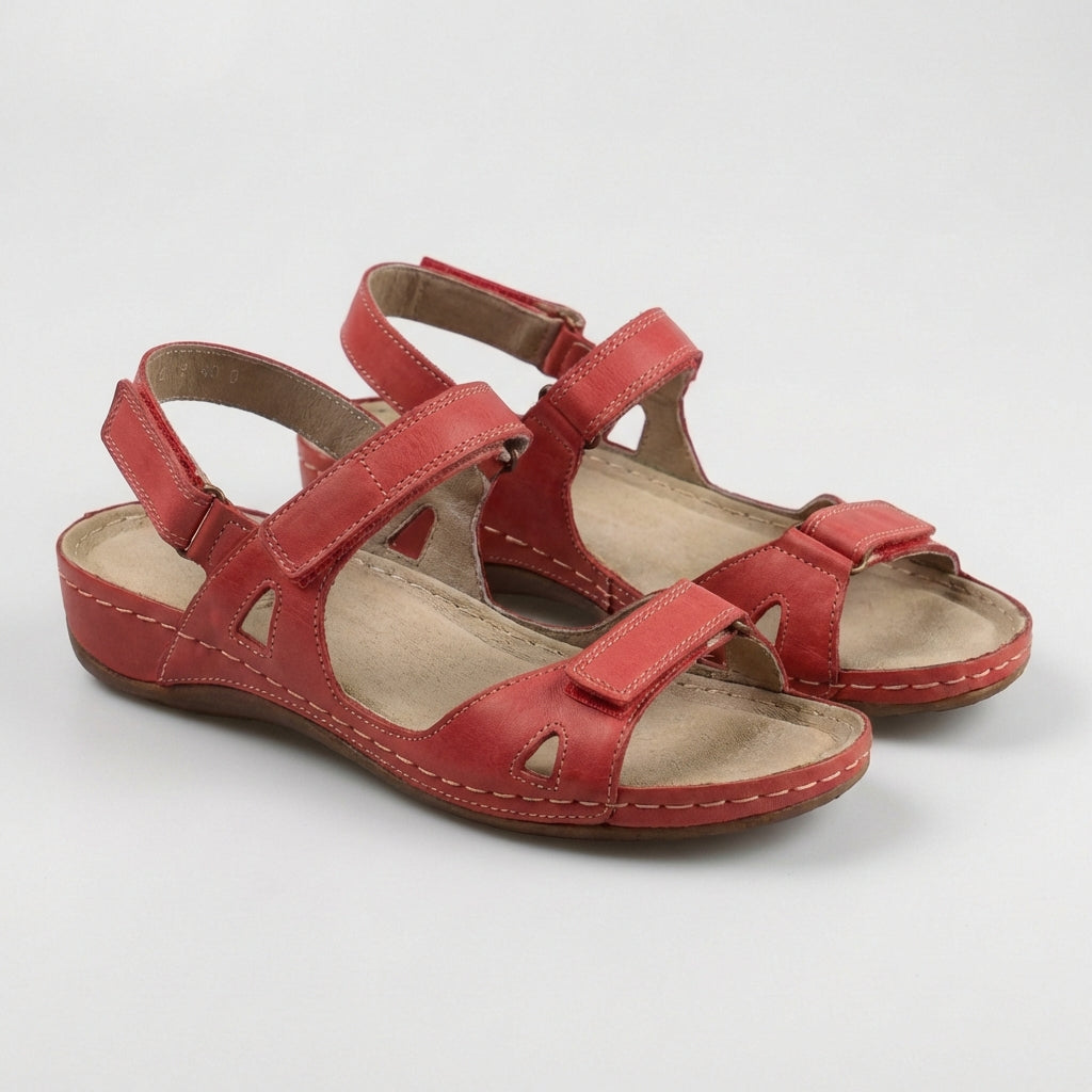 Comfortable Slip-On Flat Sandals with Adjustable Buckles