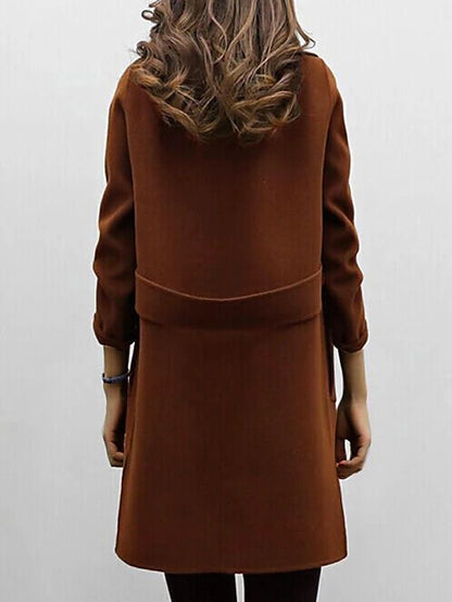 Classic Chic Double Breasted Wool Coat for Women