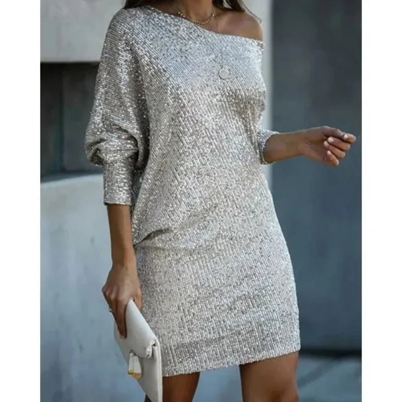 Glittering Sequin Party Dress for Women