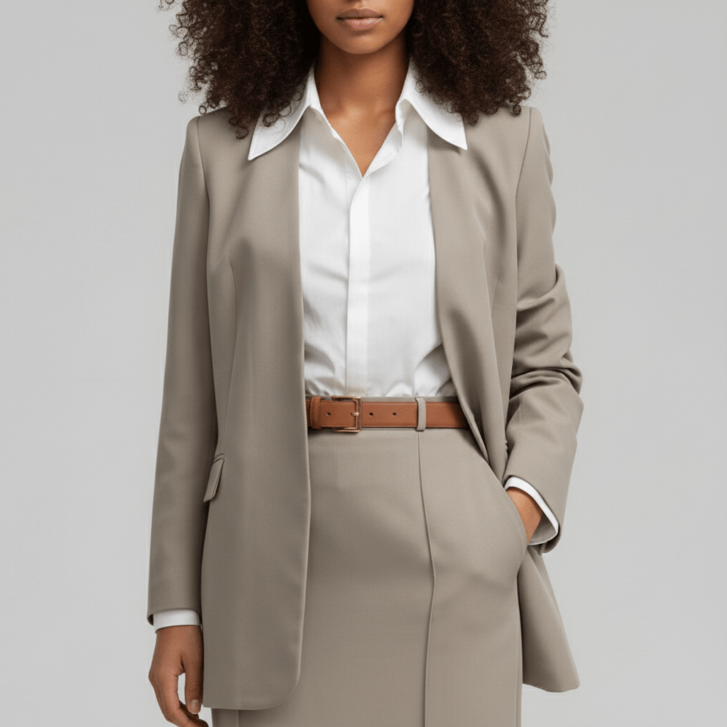 Classic 2 Piece Suit Jacket and Skirt Set
