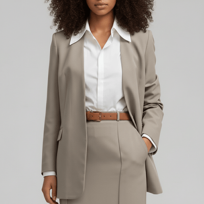 Classic 2 Piece Suit Jacket and Skirt Set