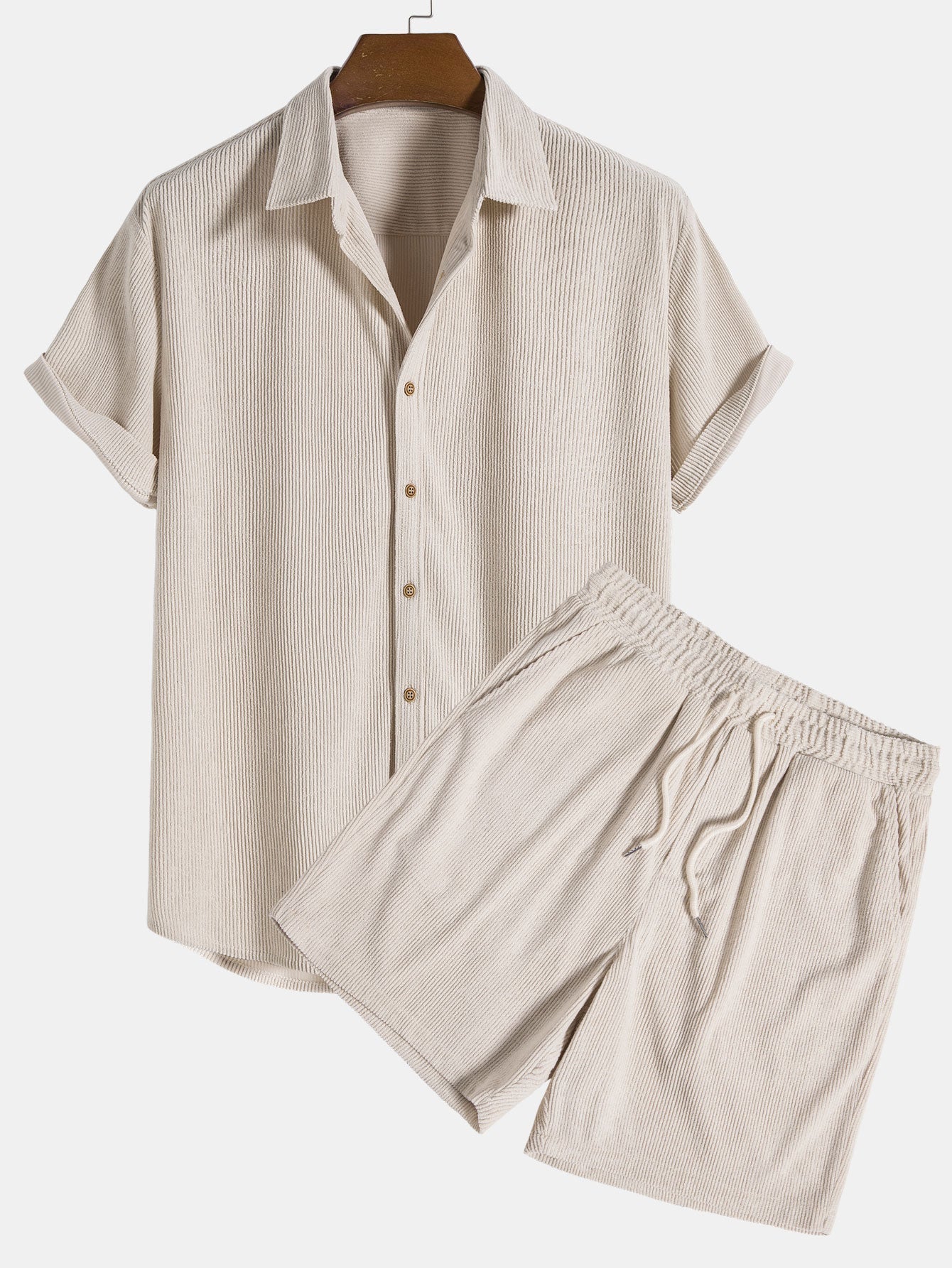Rugged Men's Casual Short Sleeve Shirt Set - OutfitLondon