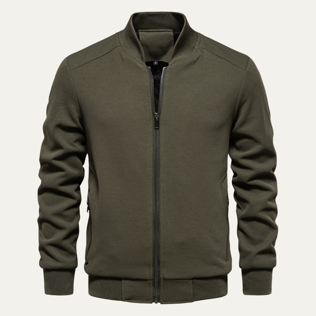 Slim Fit Soft Knit Men's Bomber Jacket