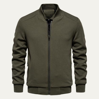 Slim Fit Soft Knit Men's Bomber Jacket