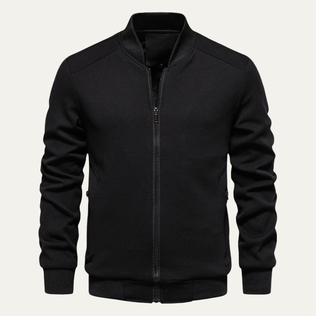 Slim Fit Soft Knit Men's Bomber Jacket