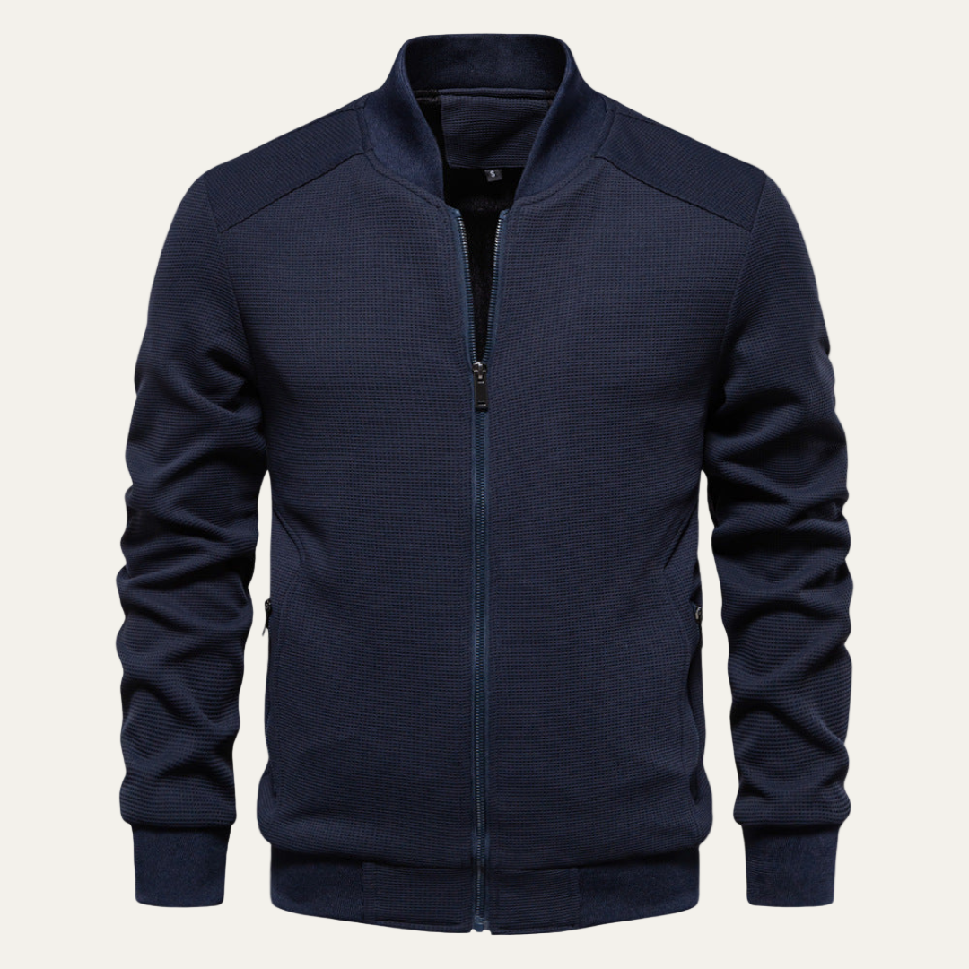Slim Fit Soft Knit Men's Bomber Jacket