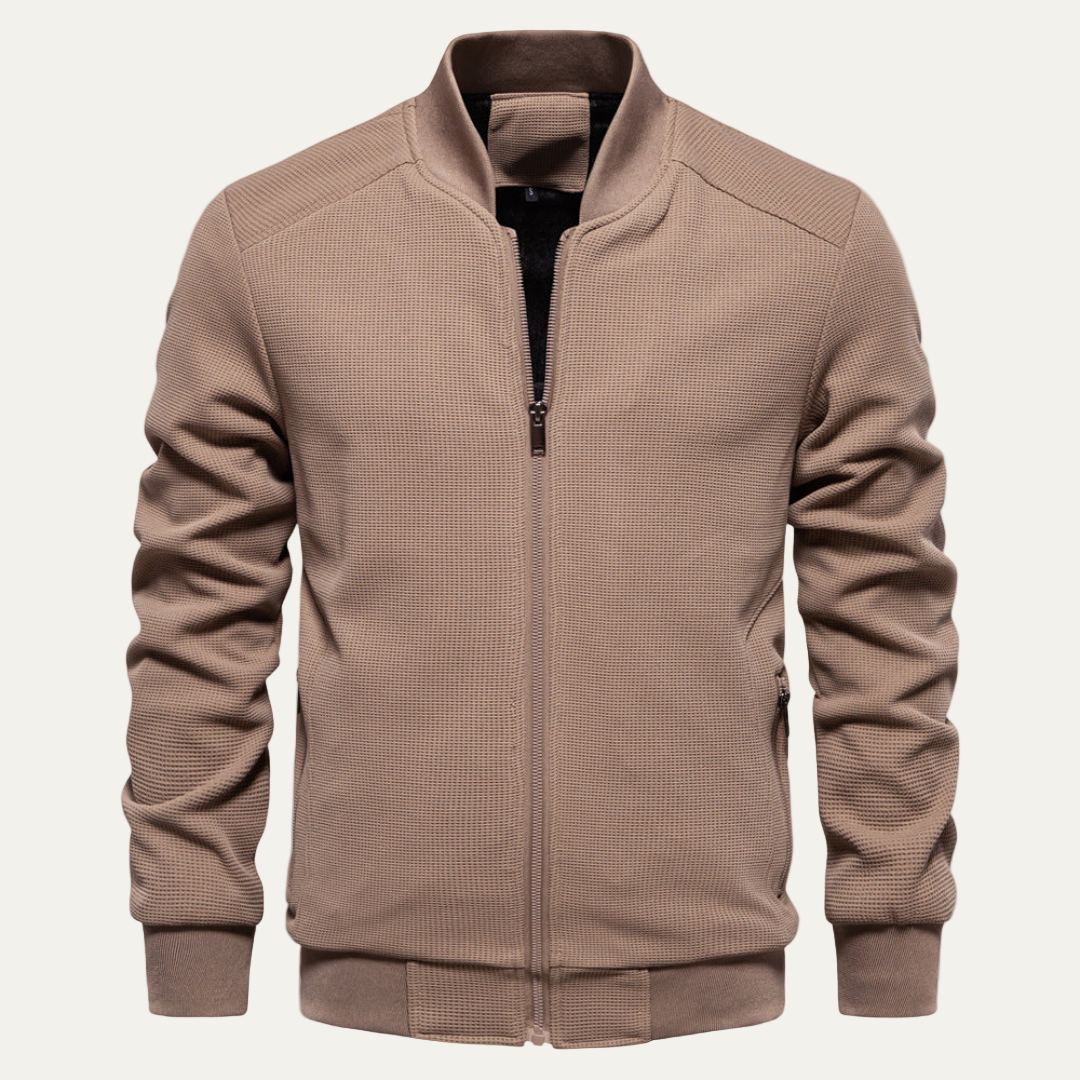 Slim Fit Soft Knit Men's Bomber Jacket