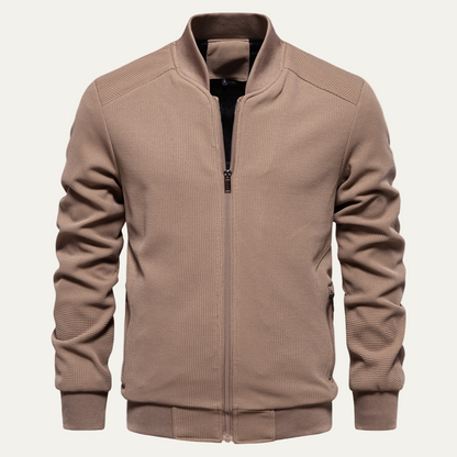 Slim Fit Soft Knit Men's Bomber Jacket