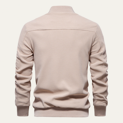 Slim Fit Soft Knit Men's Bomber Jacket