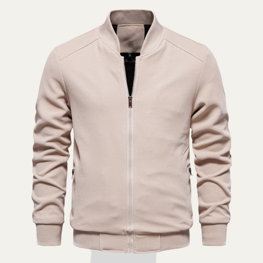 Slim Fit Soft Knit Men's Bomber Jacket - OutfitLondon