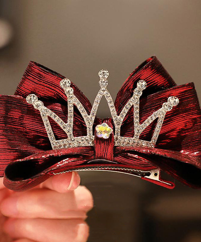 Girls Hairpin Alloy Zircon Crown Glittery - OutfitLondon