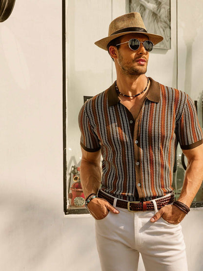 Classic Casual Short Sleeve Polo Shirt for Men