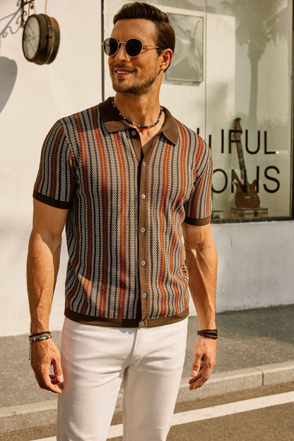 Classic Casual Short Sleeve Polo Shirt for Men