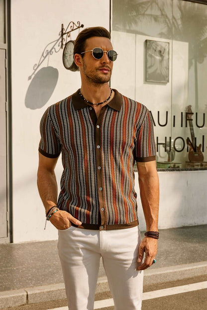 Classic Casual Short Sleeve Polo Shirt for Men
