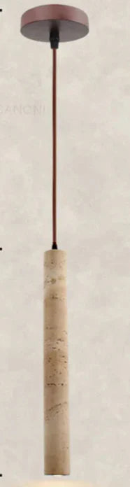 Natural Wood Hanging Light in Brown Finish