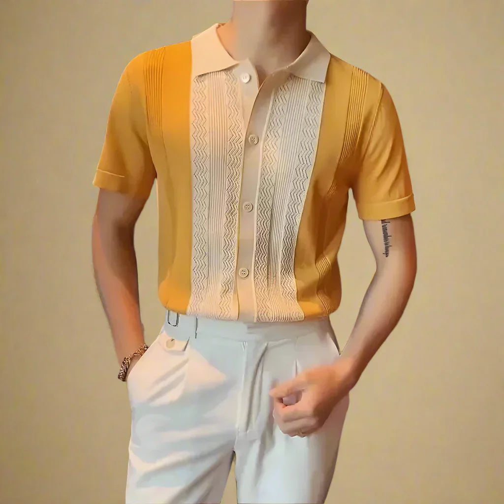 Casual Summer Striped Short Sleeve Men's Shirt