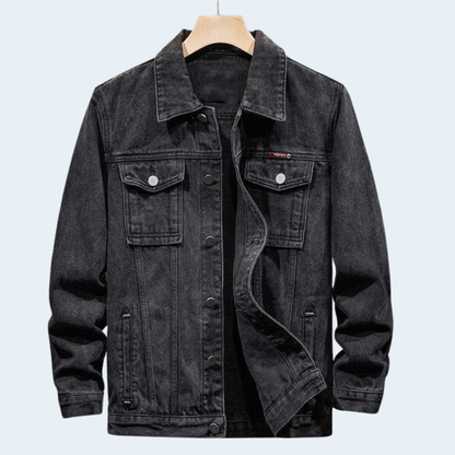 Casual Classic Fit Blue Jean Jacket for Men - OutfitLondon