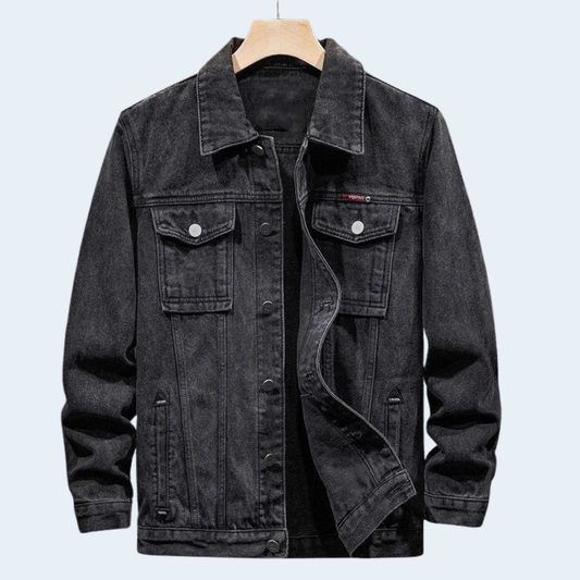 Casual Classic Fit Blue Jean Jacket for Men - OutfitLondon