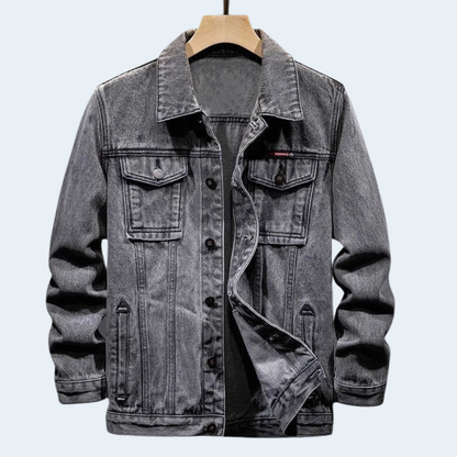 Casual Classic Fit Blue Jean Jacket for Men
