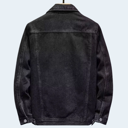 Casual Classic Fit Blue Jean Jacket for Men
