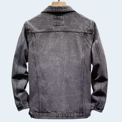 Casual Classic Fit Blue Jean Jacket for Men