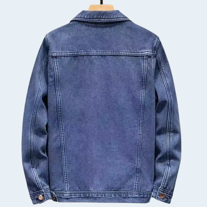 Casual Classic Fit Blue Jean Jacket for Men