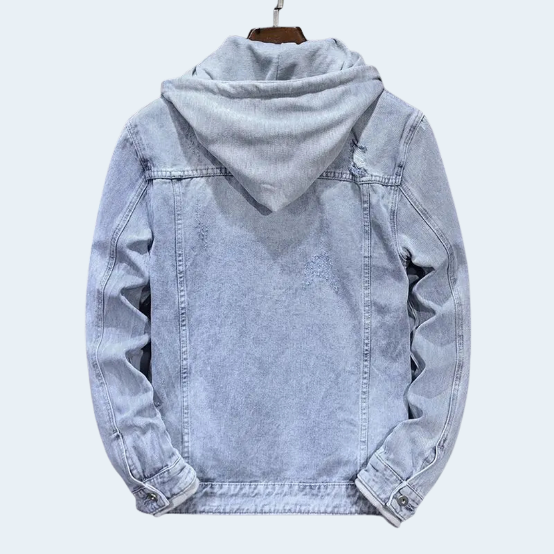 Classic Casual Denim Hooded Jacket