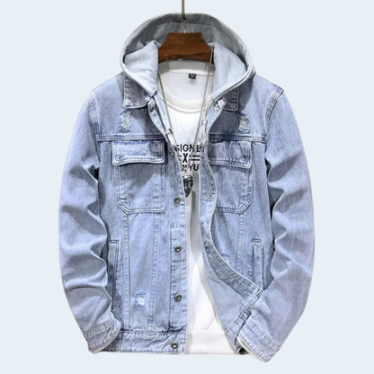 Classic Casual Denim Hooded Jacket