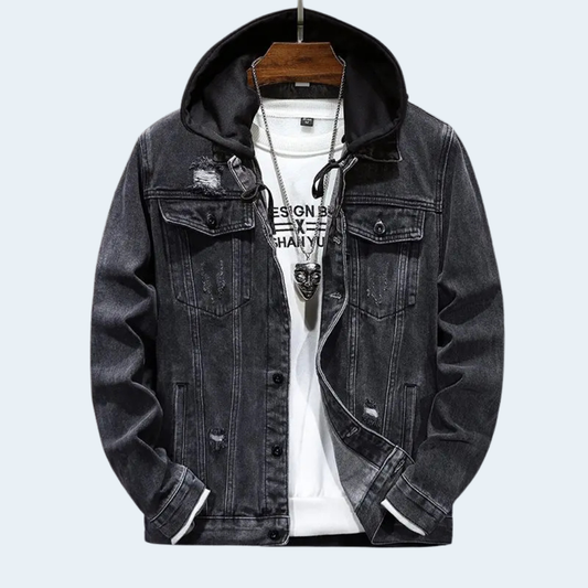 Classic Casual Denim Hooded Jacket - OutfitLondon