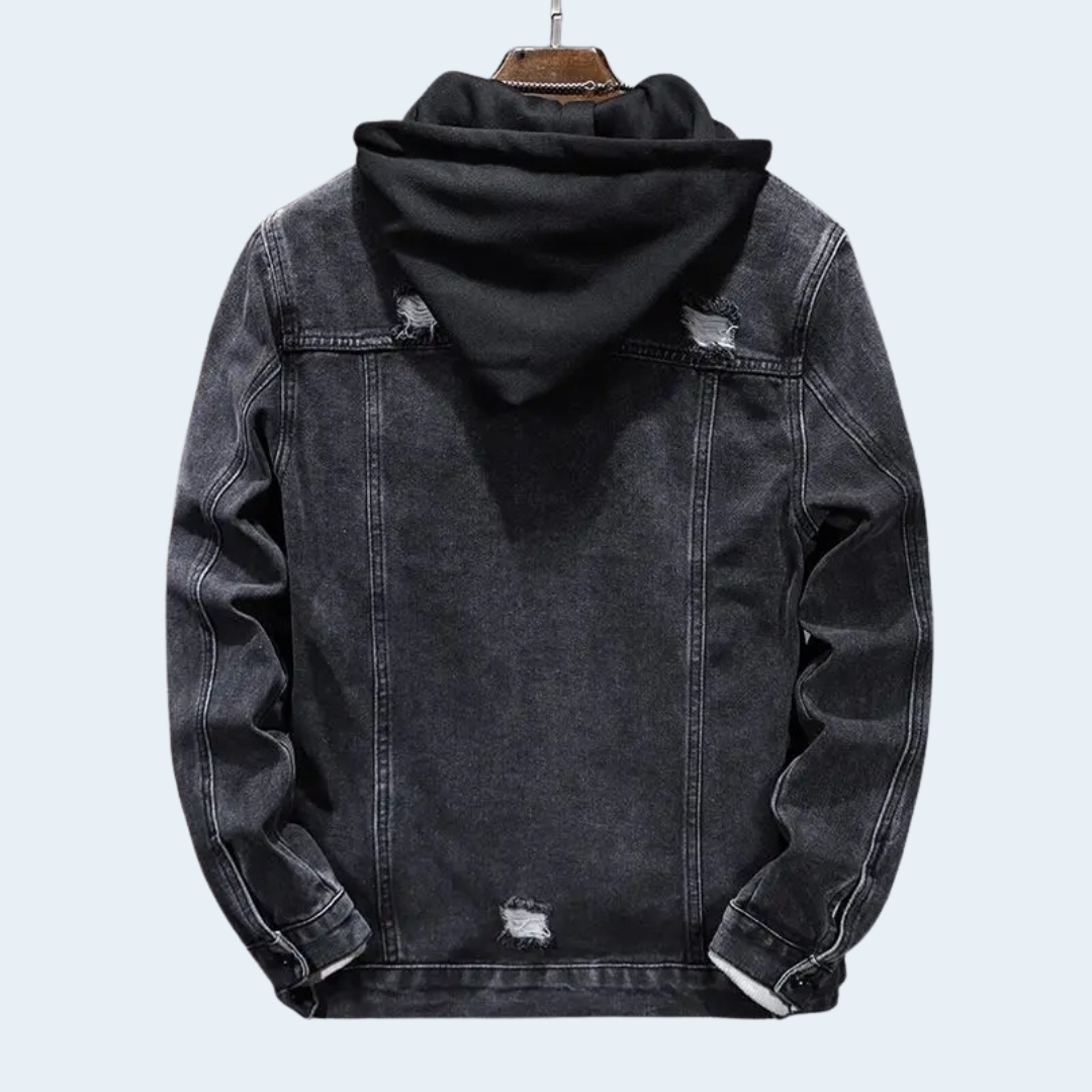 Classic Casual Denim Hooded Jacket