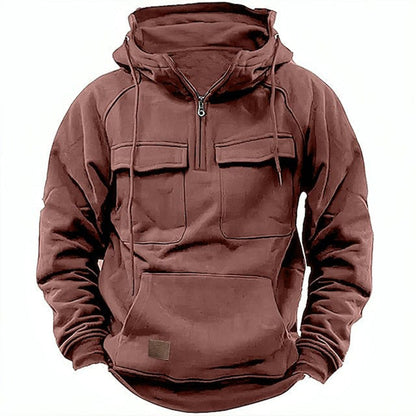 Classic Biker Hooded Sweatshirt for Men