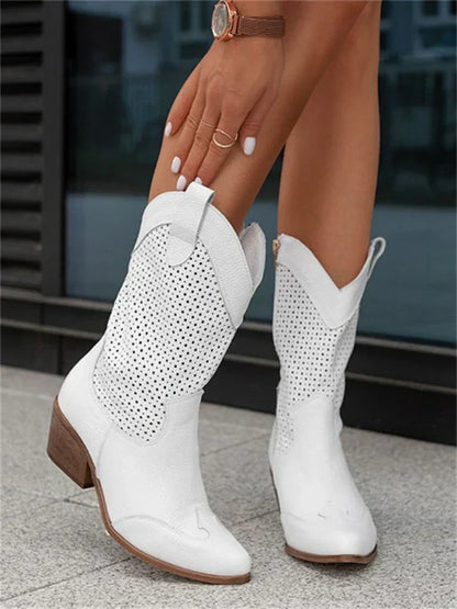 Western Style Ladies Ankle Boots - OutfitLondon