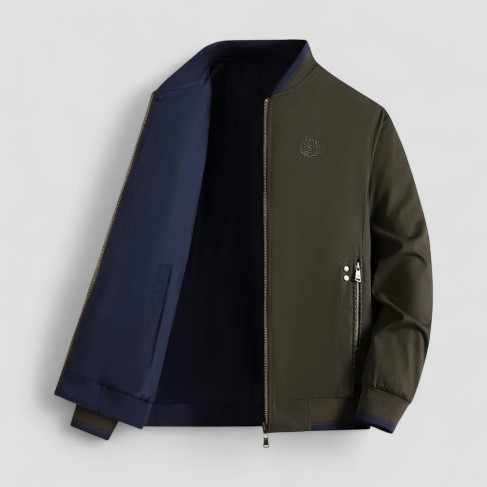 Men's Versatile Stitched Bomber Coat