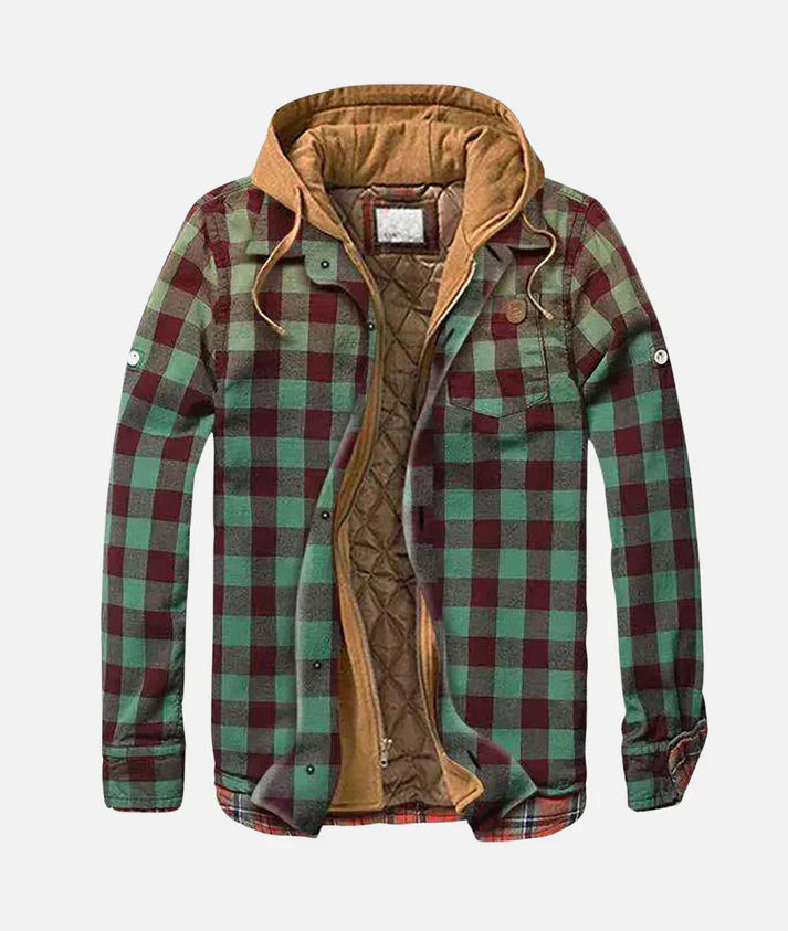 Women's Plaid Hooded Jacket