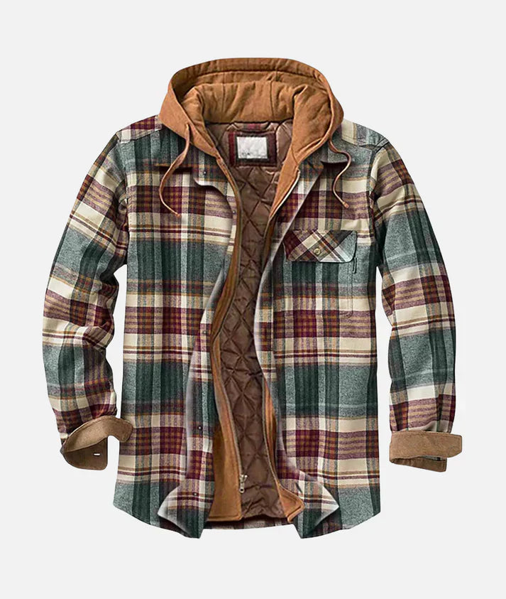 Women's Plaid Hooded Jacket