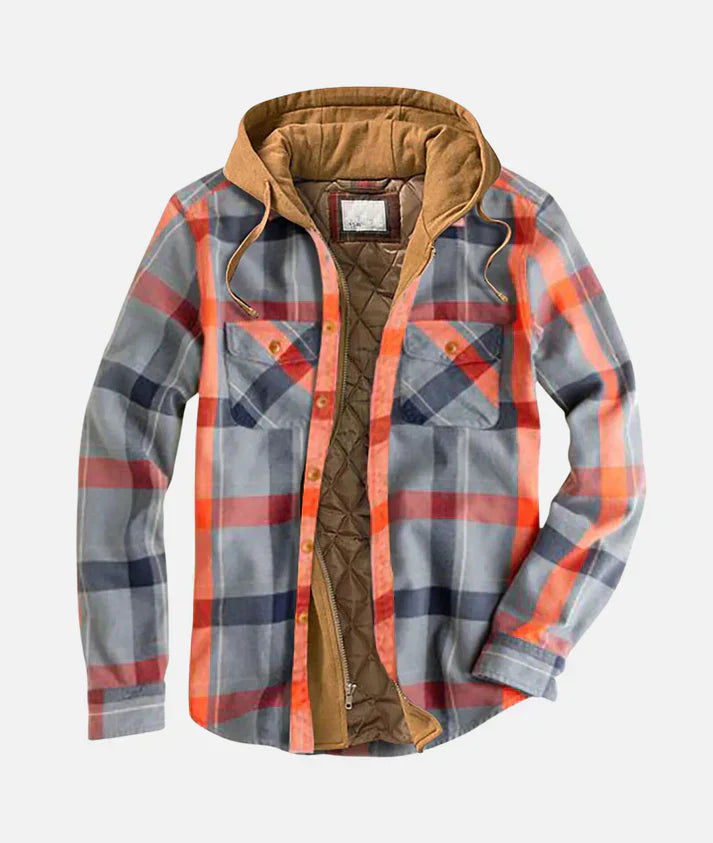 Women's Plaid Hooded Jacket