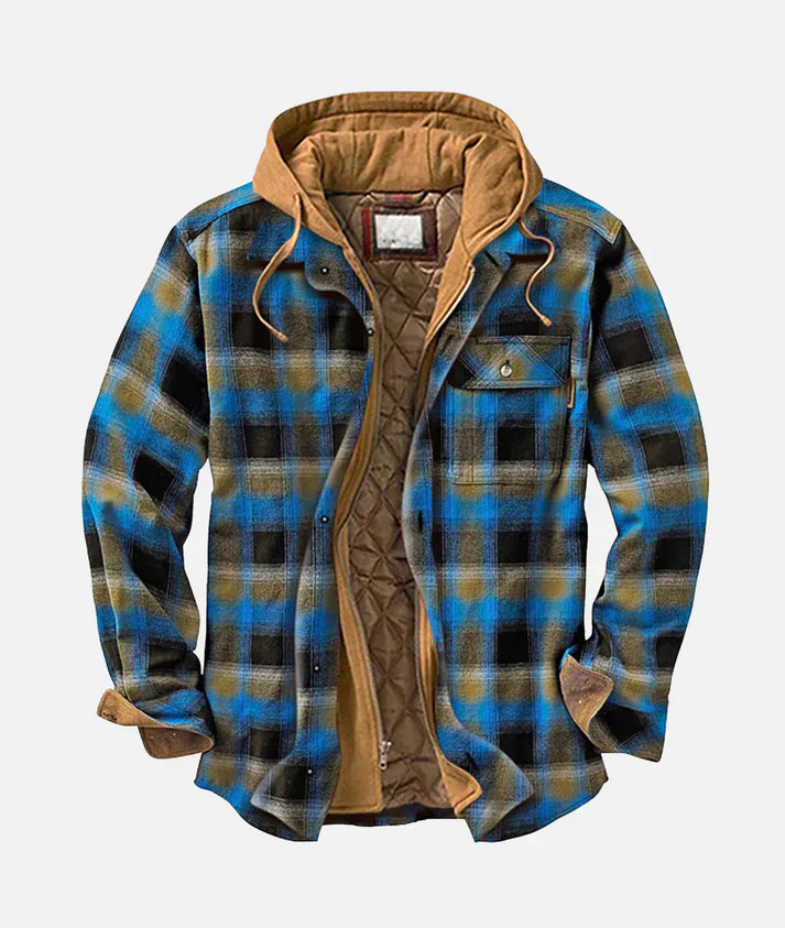 Women's Plaid Hooded Jacket