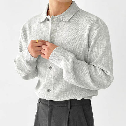 Men's Comfy Button Front Knit Cardigan