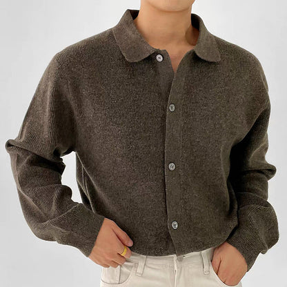 Men's Comfy Button Front Knit Cardigan