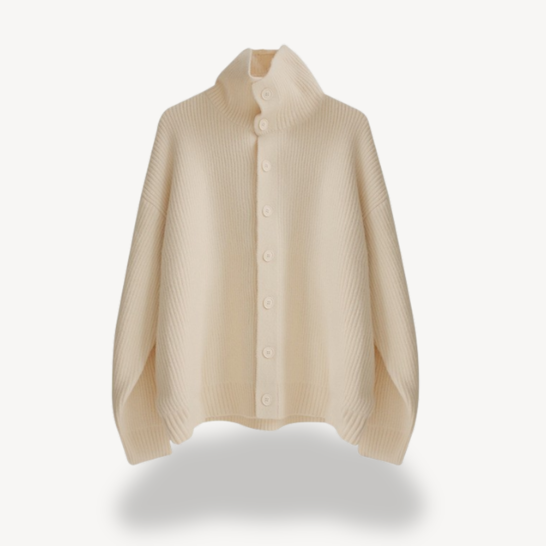 Textured Crew Neck Button Sweater for Men - OutfitLondon