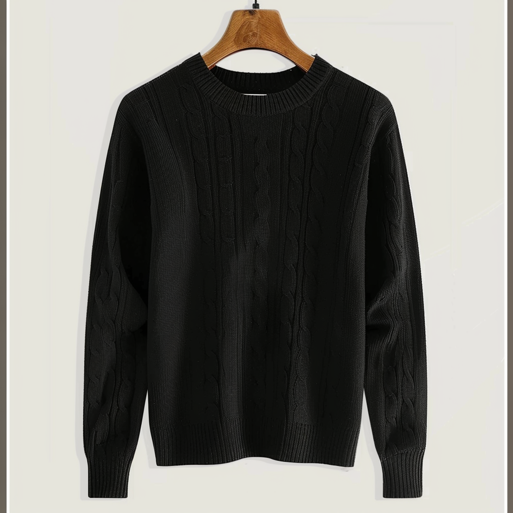 Cozy Mens Classic Knit Crew Sweater