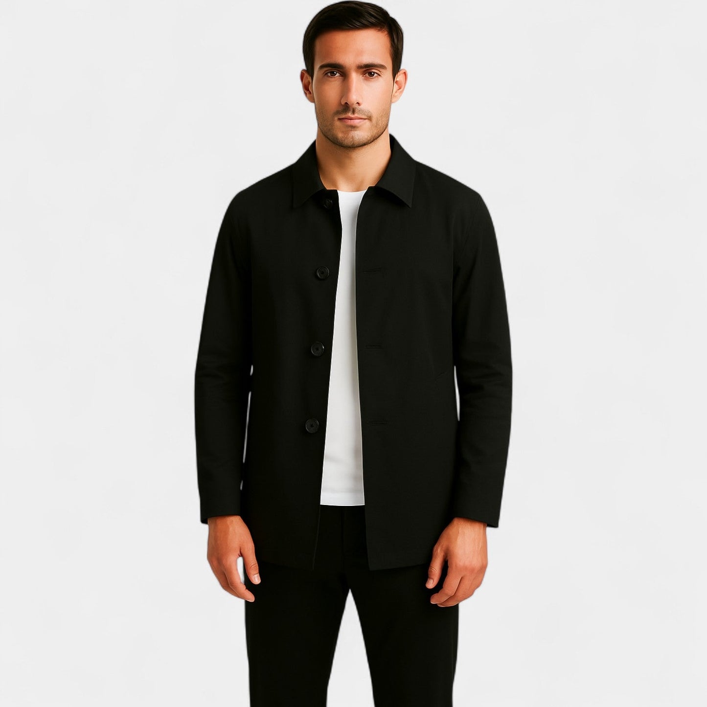 Men's Mid-Length Trench Coat