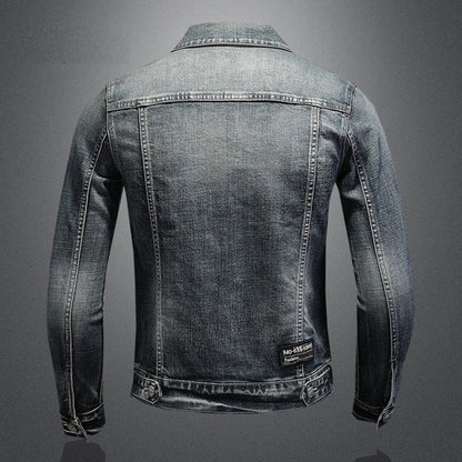 Dark Wash Faded Denim Jacket