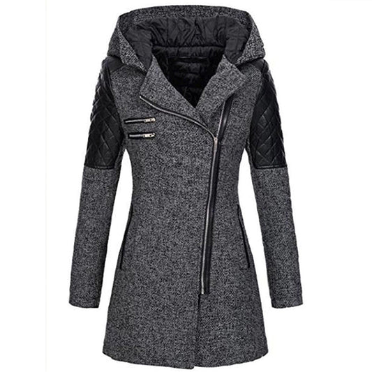 Warm Women's Parka Hooded Coat - OutfitLondon