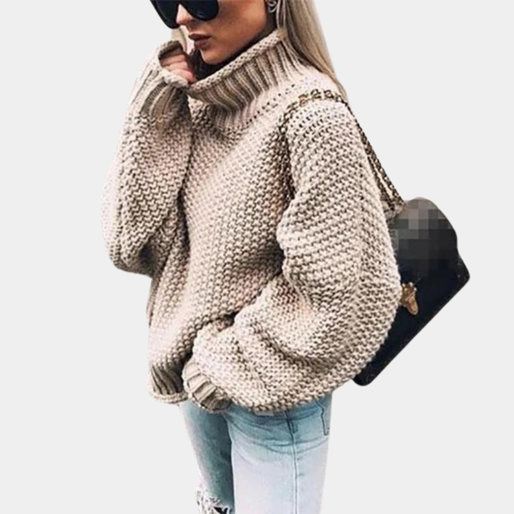 Soft Oversized Ladies Wool Turtleneck Sweater