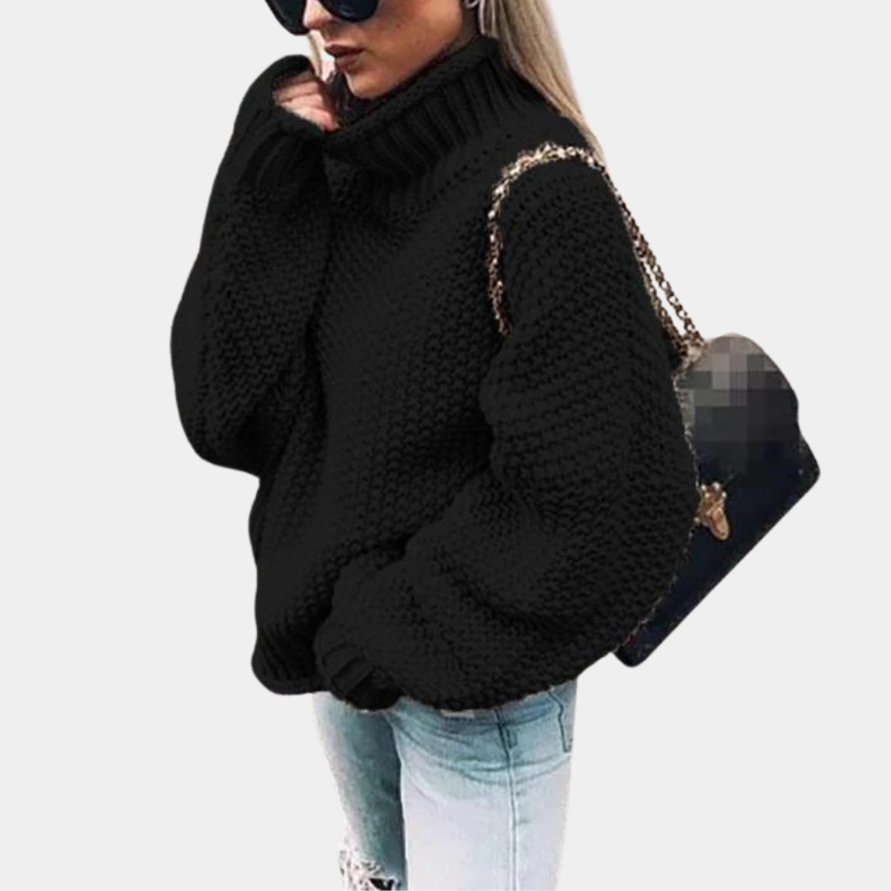 Soft Oversized Ladies Wool Turtleneck Sweater
