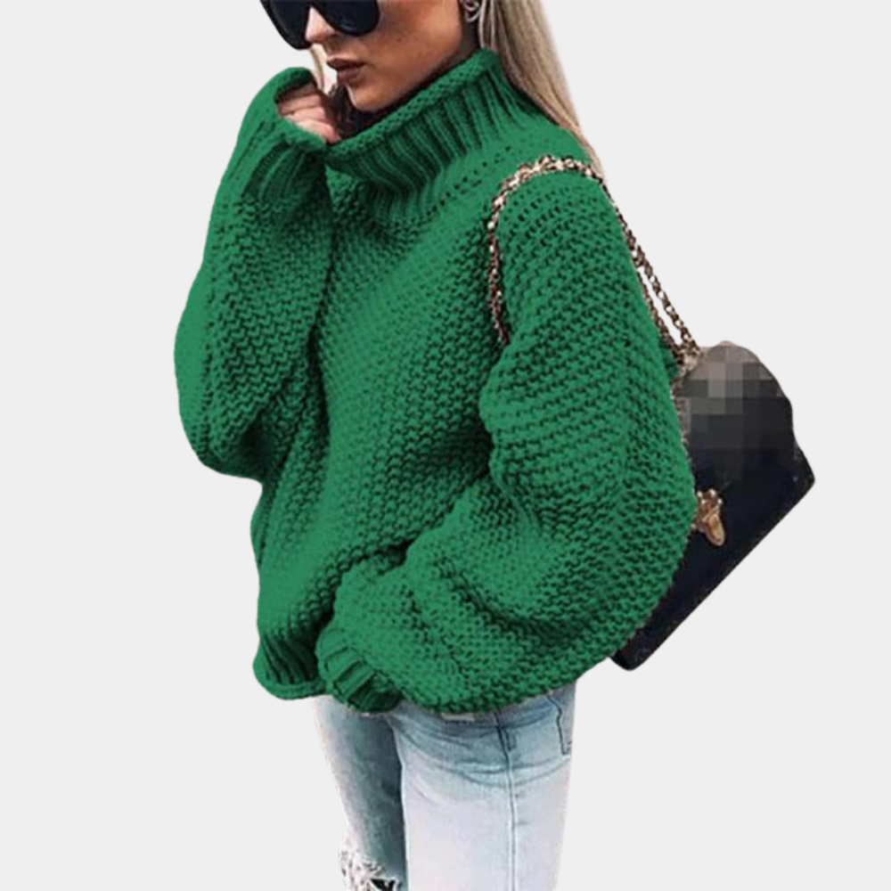 Soft Oversized Ladies Wool Turtleneck Sweater