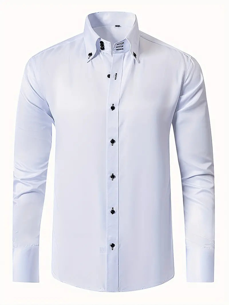 Traditional Formal Men's Button Down Shirt - OutfitLondon
