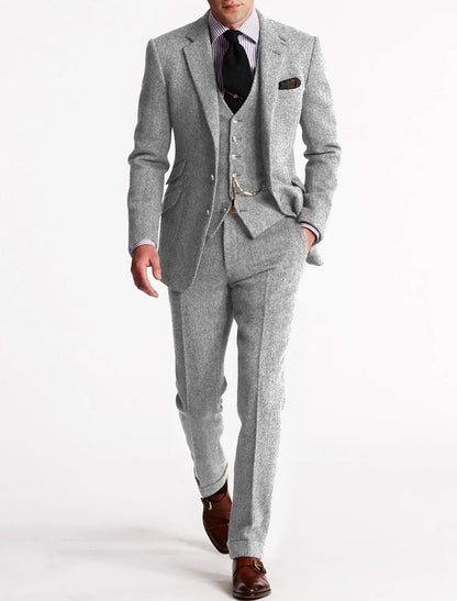 Men's 3-Piece Tailored Suit Vintage Style